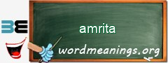 WordMeaning blackboard for amrita